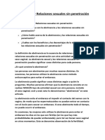 Abstinencia y Relaciones Sexuales Sin Penetración