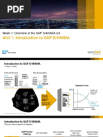 openSAP s4h7 Week 1 Unit 1 Intros4hana Presentation PDF