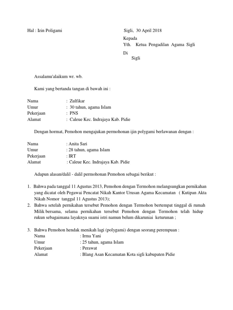Surat Izin Poligami