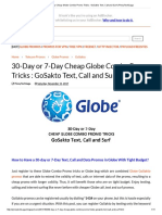 30-Day or 7-Day Cheap Globe Combo Promo Tricks - GoSakto Text, Call and Surf