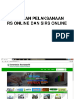 Pedoman Pelaksanaan RS Online Dan SIRS Online