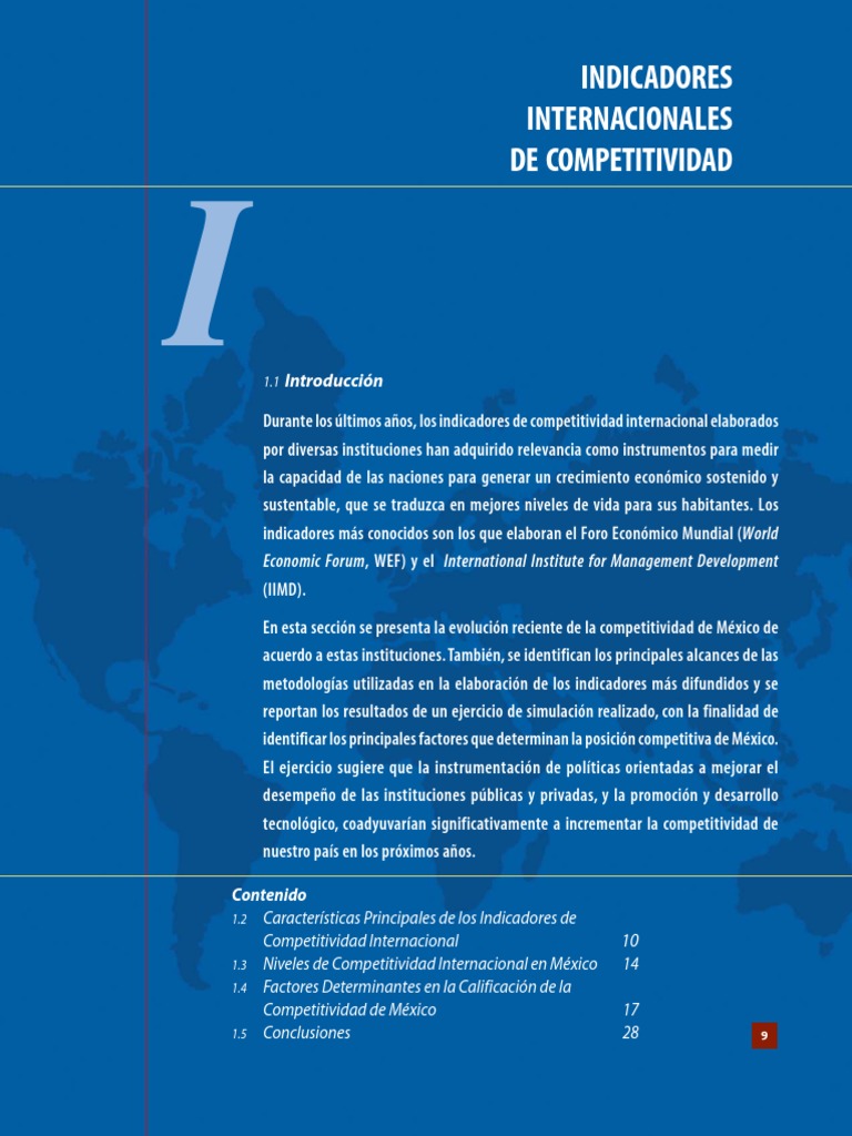 Indicadores de Competitividad Internacional PDF | PDF | America latina ...