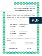 Surat Keterangan Tamat PAUD