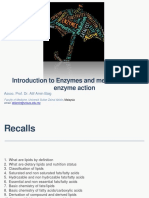 Introduction To Enzymes and Mechanism of Enzyme Action