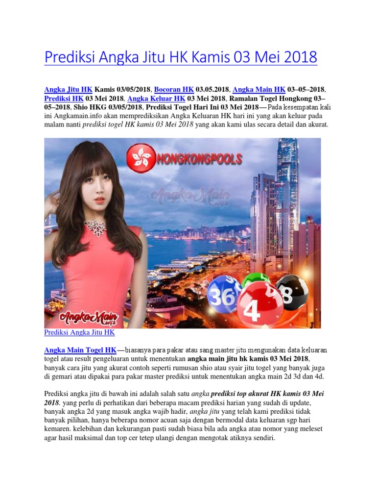 Prediksi Angka Jitu Hk Kamis 03 Mei 2018 Pdf