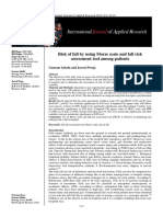 Risk of Fall by Using Morse Scale and Fall Risk Assessment Tool Among Patients