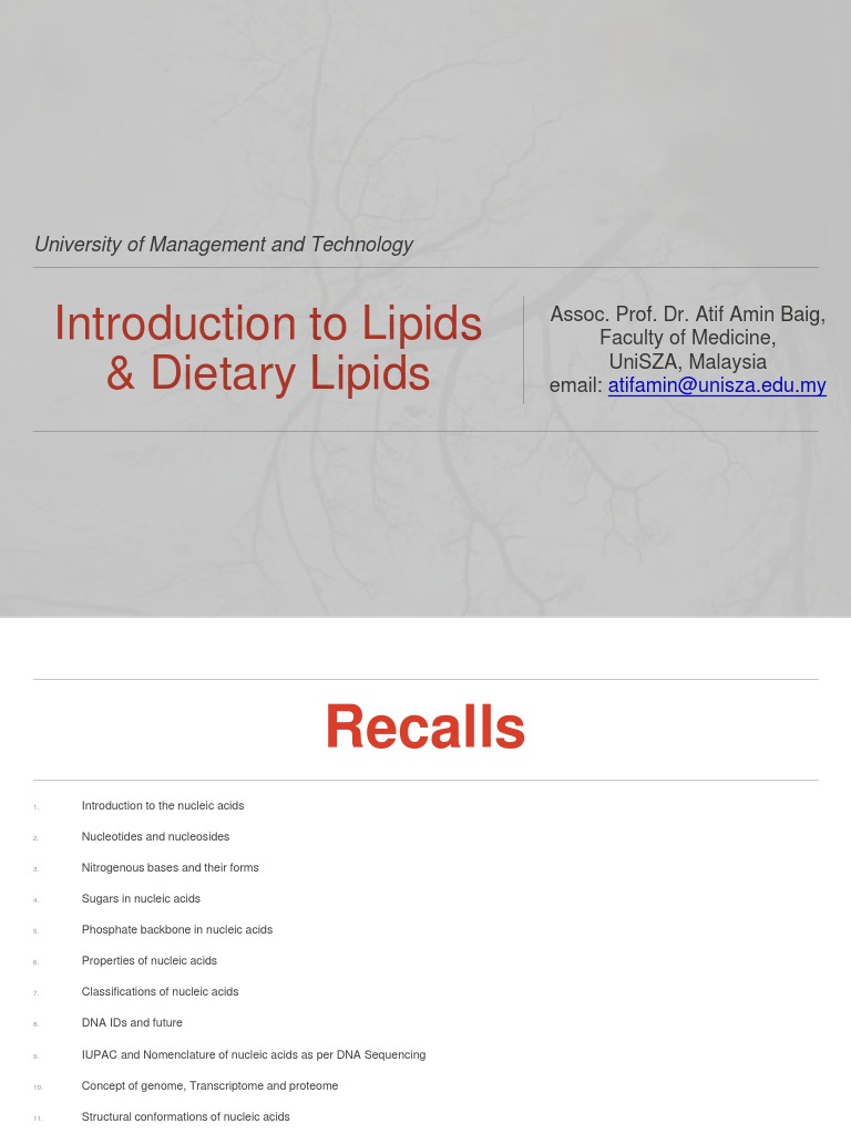 Introduction To Lipids and Dietary Lipids PDF Cooking Oil Lipid