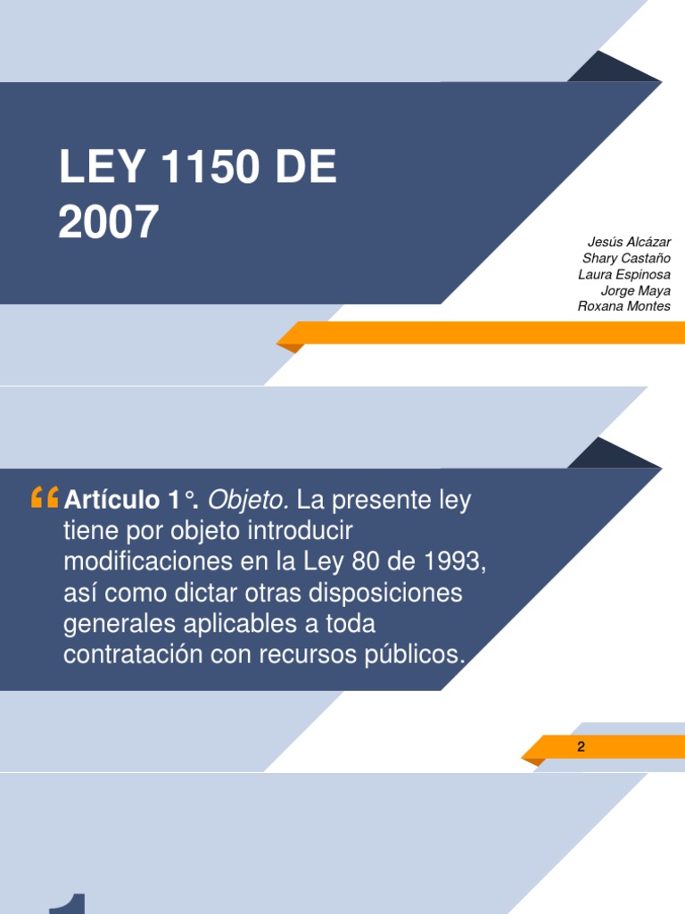 Ley 1150 de 1997