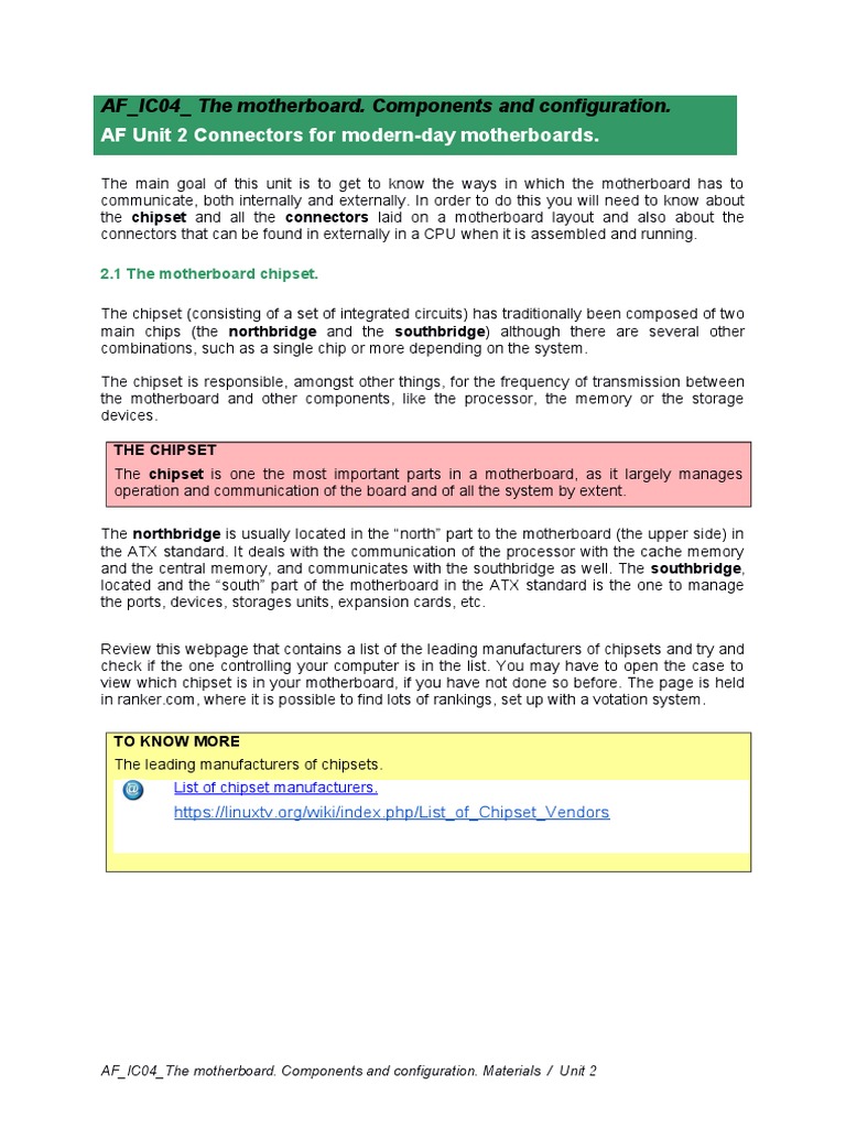 Motherboard Components and Connectors Guide | PDF | Usb | Personal ...