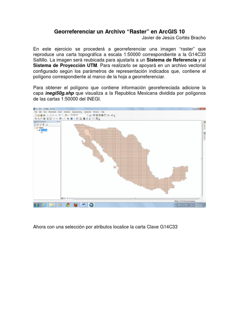 Georreferenciación de Rasters en ArcGIS | PDF | Point and Click ...