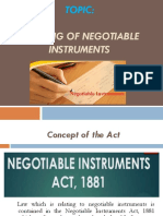 Negotiable Instruments Modified