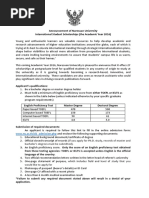 Announcement-Scholarship Naresuan University