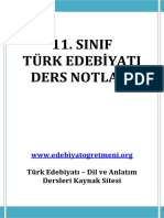 11.sinif Türk Edebi̇yati Ders Notlari