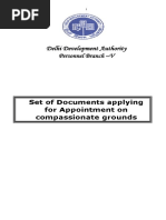 Set of Documents For Compassionate Appointments