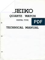 1980.07 Seiko Quartz Watch Digital Type Technical Manual