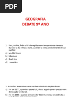 Debate 9º Ano geografia 