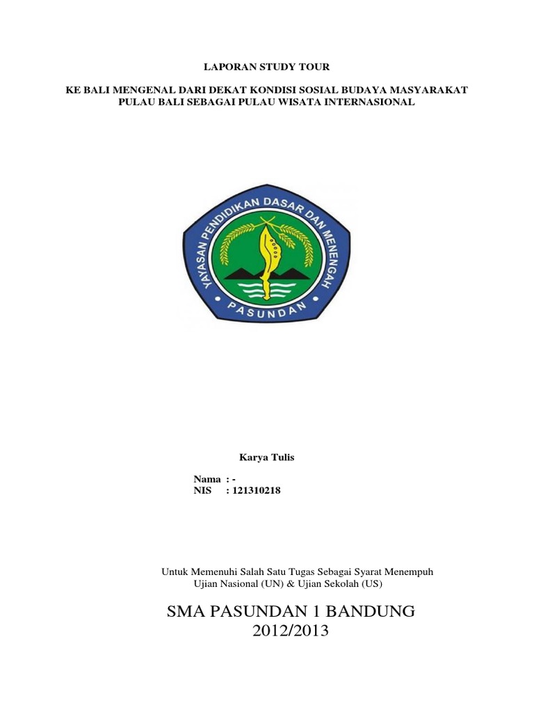 Daftar Pustaka Laporan Study Tour Ke Bali Daftar Ini