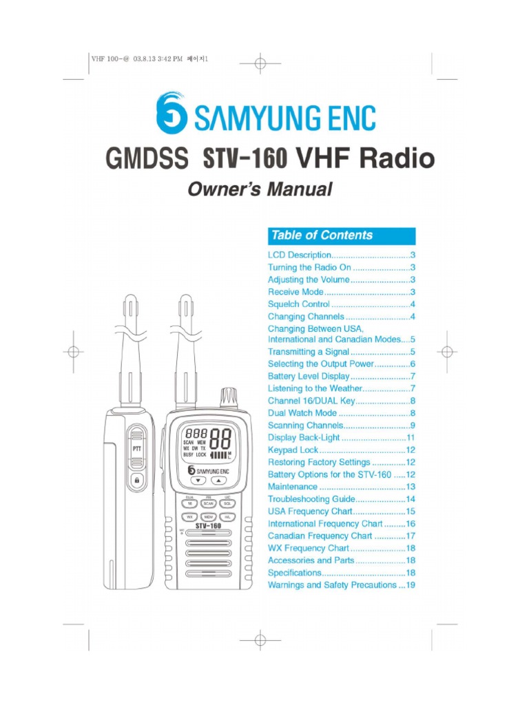 Samyung STV 160 Manual | PDF
