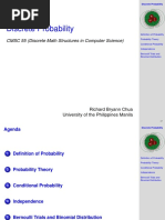 Discrete Probability: CMSC 55 (Discrete Math Structures in Computer Science)