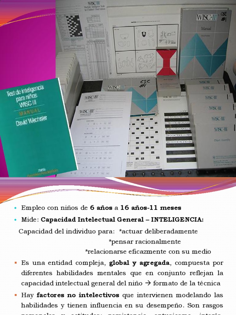 Guía de Corrección del Test WISC-III | PDF | Cociente de inteligencia ...