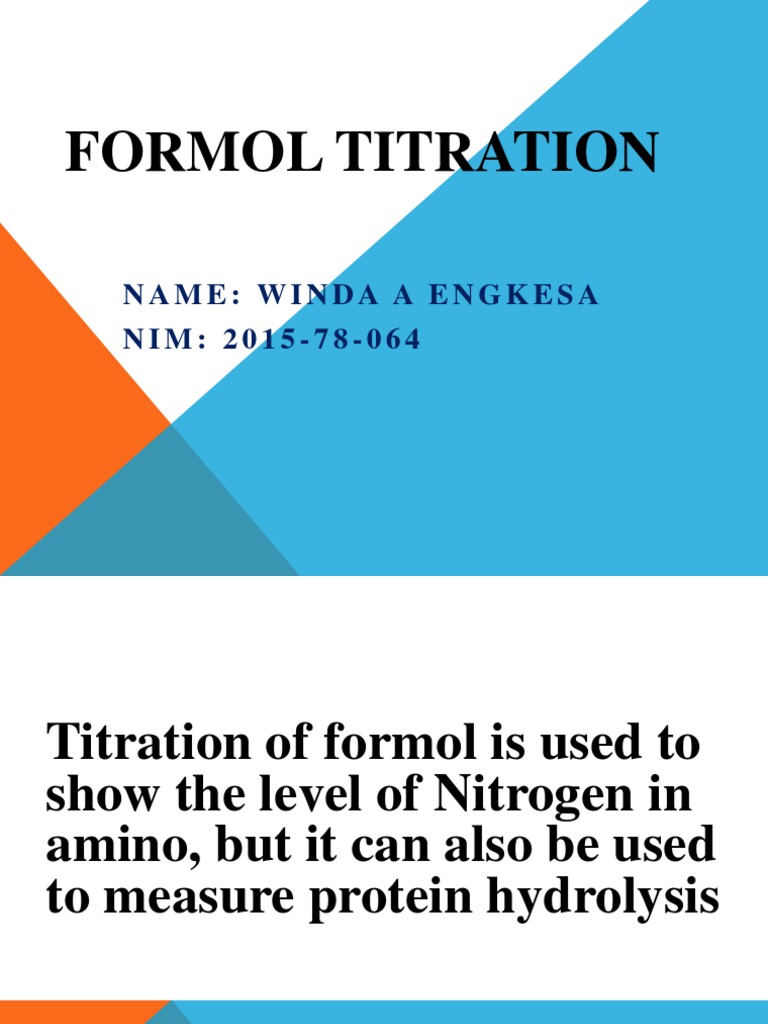 Formol Titration Titration Sodium Hydroxide