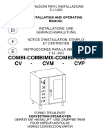 Installation and operating manual for convection-steam oven