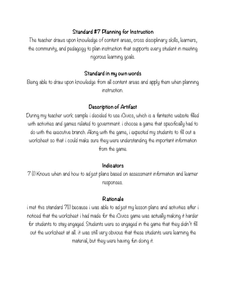 Standard 7 Artifact 2 PDF