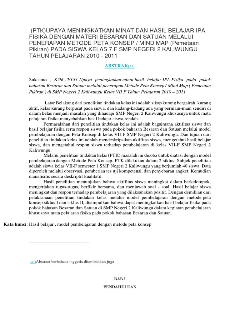 Laporan Ptk 2 Ipa Smp
