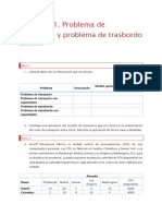 Actividad 1. Problema de Transporte y Problema de Trasbordo