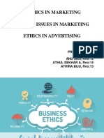 Ethics in Marketing Pricing Issues in Marketing Ethics in Advertising