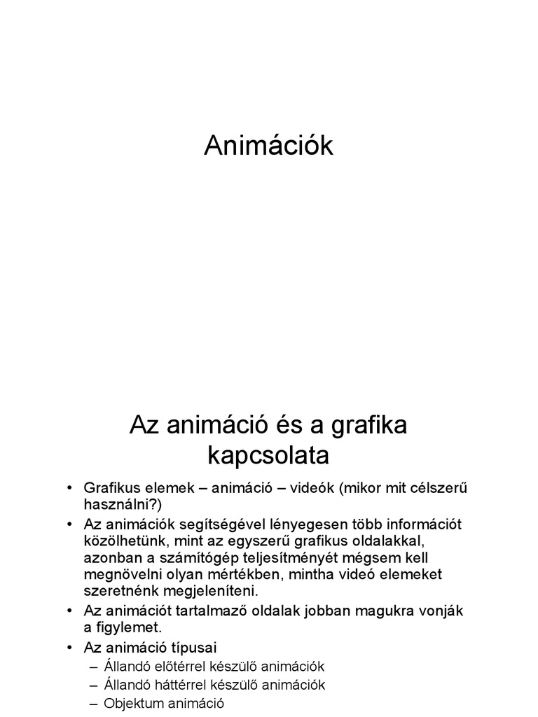 Animációk | PDF