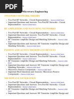 RF and Microwave Engineering - Lecture Notes, Study Material and Important Questions, Answers