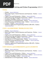 Problem Solving and Python Programming - Lecture Notes, Study Material and Important Questions, Answers