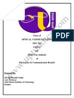 Optical Communication Unit V