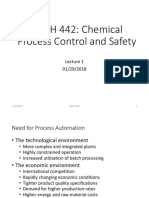 ENCH 442: Chemical Process Control and Safety