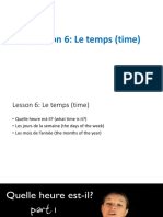 Lesson 6 - Le Temps (Time)