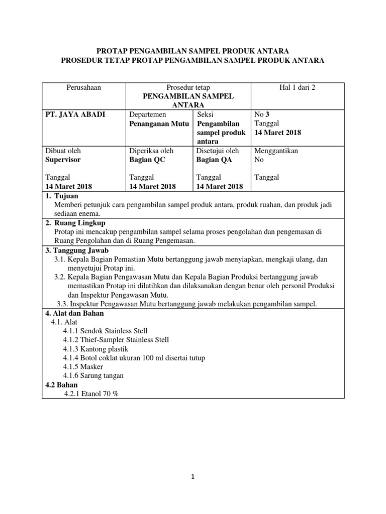 PROTAP PENGAMBILAN SAMPEL PRODUK ANTARA.docx