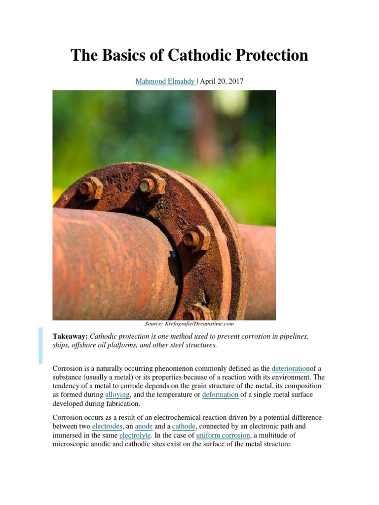 Understanding Cathodic Protection Basics | PDF | Anode | Corrosion