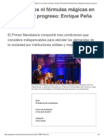 No Hay Atajos Ni f Rmulas m Gicas en El Camino Al Progreso Enrique Pe a Nieto Presidencia de La Rep Blica Gobierno Gob Mx