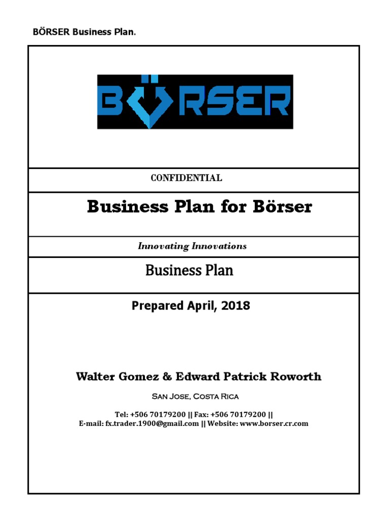 Borser Business Plan For Crypto Currency | PDF | Cryptocurrency | Foreign  Exchange Market
