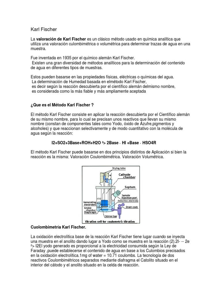 Karl Fischer PDF Valoración Química