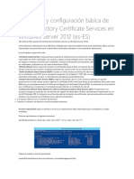 Instalación y Configuración Básica de Active Directory Certificate Services en Windows Server 2012