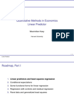 Quantitative Methods in Economics Linear Predictor: Maximilian Kasy