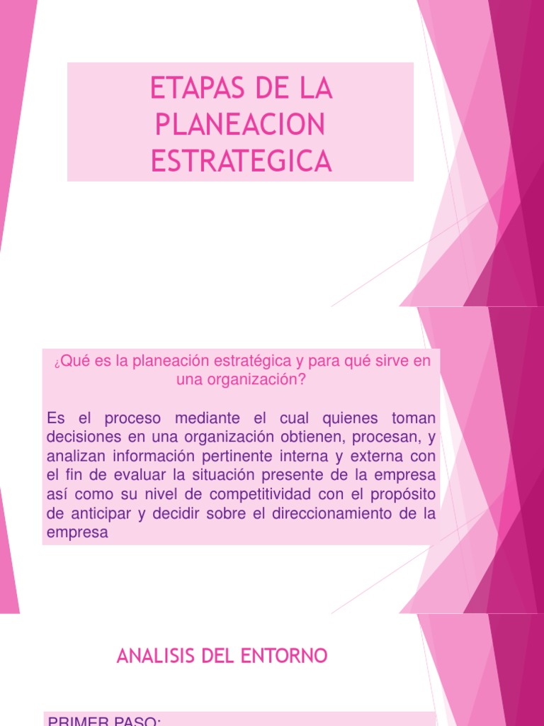 Etapas de La Planeacion Estrategica | PDF