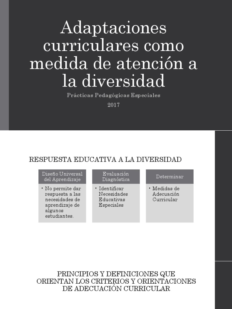 Adecuaciones Curriculares para Diversidad | PDF | Plan de estudios ...