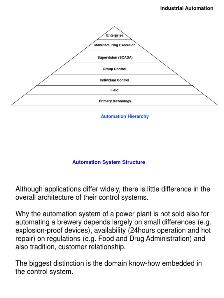 Industrial Automation Hierarchy Explained | PDF | Automation | Scada