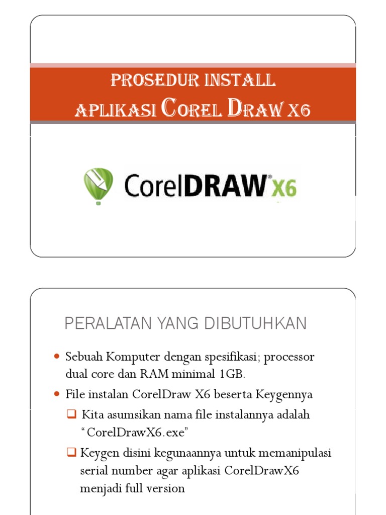 Panduan Instalasi Corel Draw X6 Lengkap | PDF | Bisnis | Teknologi ...