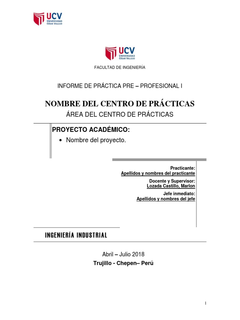 Informe de Práctica Pre - Profesional I | PDF | Estadísticas | Science