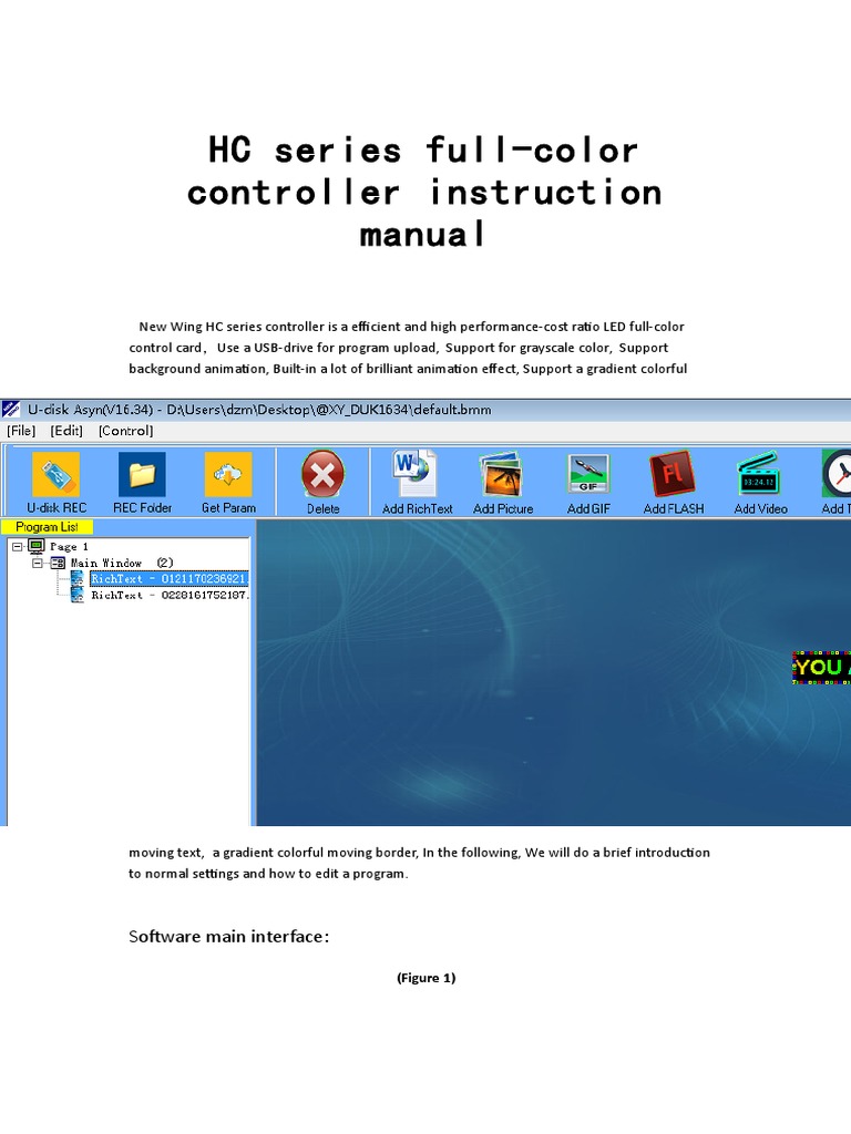HC Series LED Controller Manual | PDF | Button (Computing) | Rgb Color ...