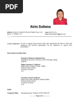 Airin Sultana CV